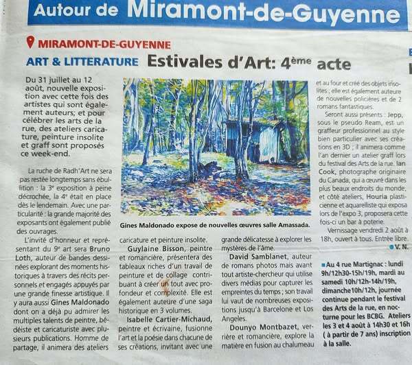 Association Radh'Art ''Artistes peintres-auteurs'' en exposition , salle Amassada 2024