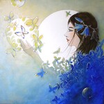 Le r&ecirc;ve II ,  50x50cm  -  2025  -  320�