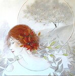 ''Songe d'automne'', 80x80cm  -  2022  -  VENDU