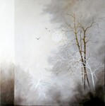 Petit matin, brume,  50x50cm  -  2023  -  VENDU