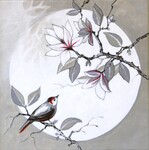 Les magnolias, 30x30cm  -  2024  -  80�