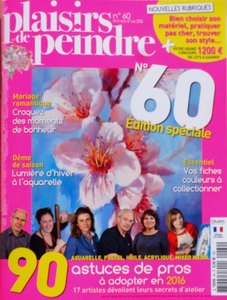 "PLAISIRS DE PEINDRE N°60", spécial 90 astuces de pro à adopter en 2016, sortie le 16 février 2016