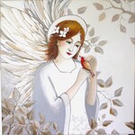 Le messager, 50x50cm  -  2024  -  320�